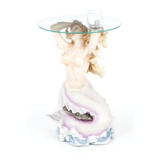 Design Toscano Mermaid of Magellans Cove Glass Topped Statue Table