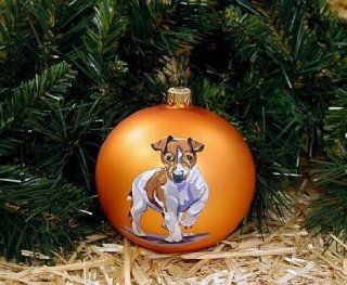 Hand Painted Glass Ornaments Jack Russell (F 707)  Equestrian Equipment  Sports & Outdoors