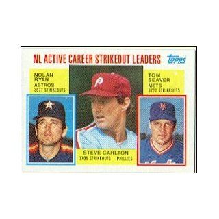 1984 Topps #707 N.Ryan/Seaver/Carlton Active Career Strikeout Leaders  Sports Related Trading Cards  Sports & Outdoors