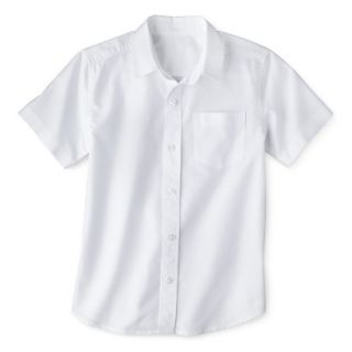 Cherokee Boys School Uniform Short Sleeve Oxford Shirt   True White Xl