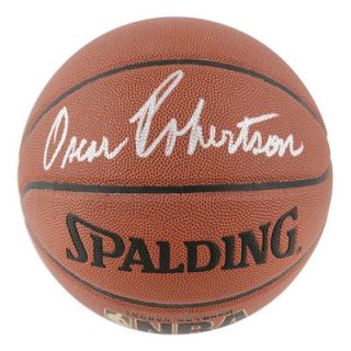 Mounted Memories Oscar Robertson Autographed Spalding Basketball
