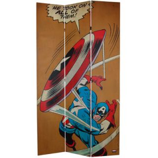Oriental Furniture Tall Double Sided Captain America/Iron Man Canvas