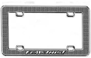 Fear This License Plate Holder Frame Chrome Automotive