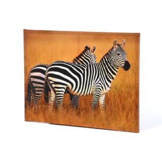 Oriental Furniture Plains Zebras Canvas Wall Art   23.5 x 31.5