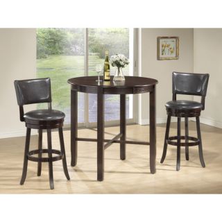 Set includes 1 bar table and 2 bar stools Finish Cappuccino Ash