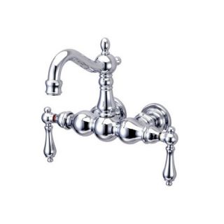 Hot Springs Double Handle Wall Mount Clawfoot Tub Faucet