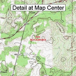 USGS Topographic Quadrangle Map   Ione, California (Folded/Waterproof)  Outdoor Recreation Topographic Maps  Sports & Outdoors