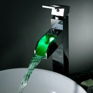 Sumerain Single Handle Deck Mount LED Waterfall Vessle Faucet