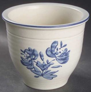 Pfaltzgraff Yorktowne (Usa) Flower Pot 4, Fine China Dinnerware   Blue Floral,S
