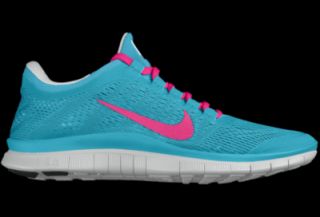 Nike Free 3.0 Shield iD Custom Womens Running Shoes   Blue
