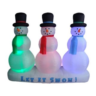 BZB Goods Christmas Inflatable Snowmen Lightshow