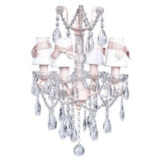 Jubilee Collection Crystal Glass Center 4 Light Chandelier with Plain
