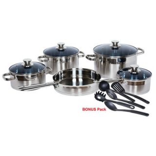 Gourmet Chef Stainless Steel 14 Piece Cookware Set