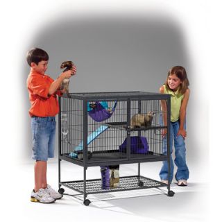 Midwest Homes For Pets Ferret Nation Single Unit Cage in Gray