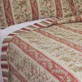 Bedding Cary Floral Stripe Quilt Collection