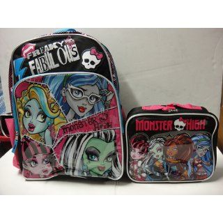 Monster high large 16" school backpack with lunch box Toys & Games