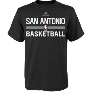 adidas Youth San Antonio Spurs TMC ClimaLite Practice Short Sleeve T Shirt  
