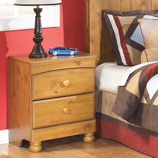 Ashley Furniture Industries Signature Designs By Ashley Stages Replicated Pine Grain 2 drawer Night Stand Brown Size 2 drawer