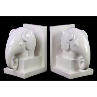 Urban Trends Ceramic Elephant Bookend Set of Two (Set of 2)