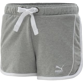 PUMA Womens Core Knit Shorts   Size Xl, Athletic Grey