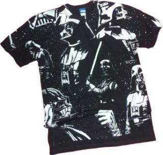"The Dark Side Awaits"    Darth Vader All Over Print    Star Wars T Shirt, X Large Clothing