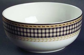 Royal Doulton Provence Noir Plaid 6 All Purpose (Cereal) Bowl, Fine China Dinne