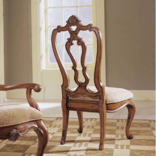 universal furniture villa cortina carved back side chair
