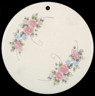 Pfaltzgraff Tea Rose Round Plastic Cutting Board, Fine China Dinnerware   Stonew