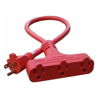 Outlet Heavy Duty T Tap Extension Cord in Orange