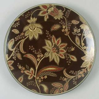 Jaclyn Smith Turkish Floral Brown Salad Plate, Fine China Dinnerware   Tradition