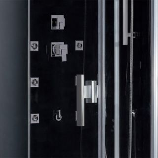 Ariel Bath Platinum 59 x 35.4 x 89.2 Pivot Door Steam Shower with