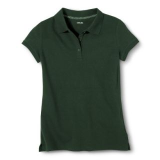 Cherokee Girls School Uniform Short Sleeve Pique Polo   Jungle Gym Green Xxl