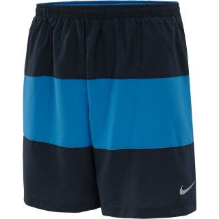 NIKE Mens Colorblocked 7 Running Shorts   Size Xl, Dk.obsidian/blue