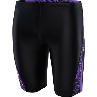 SPEEDO Mens Splatter Splash PowerFLEX Jammer   Size 24, Black/purple