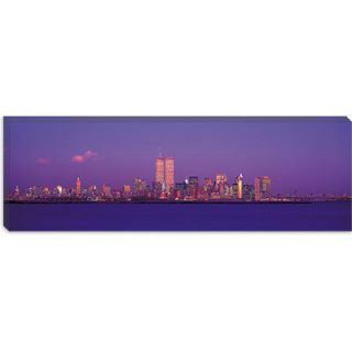 iCanvasArt New York Panoramic Skyline Cityscape (Evening) Canvas Wall