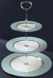 Castleton (USA) Castleton Turquoise 3 Tiered Serving Tray (DP, SP, BB), Fine Chi