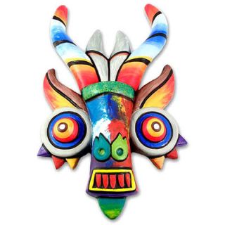 Novica Rainbow Demon Ceramic Mask Wall Décor