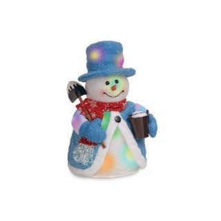 14.5" Battery Operated Lighted LED Color Changing Snowman Christmas Decoration  Seasonal Celebration Lighting  