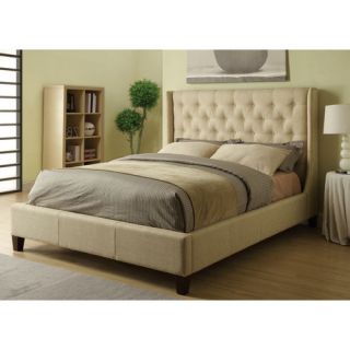 Upholstered Wingback Bed