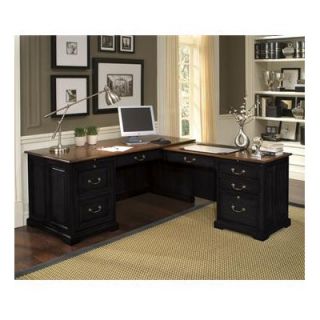 Riverside Furniture Allegro L Shaped Executive Desk and Return