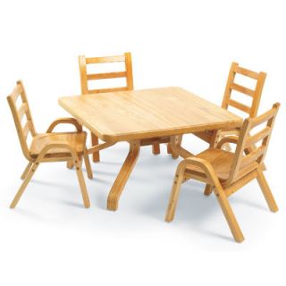 Angeles NaturalWood 12 Square Toddler Table And Chair Set