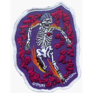 Grateful Dead   Rollerblading Skeleton (Skating)   Embroidered Iron On or Sew On Patch Clothing