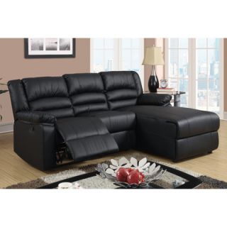 Poundex Bobkona Loveseat Recliner Right Chaise