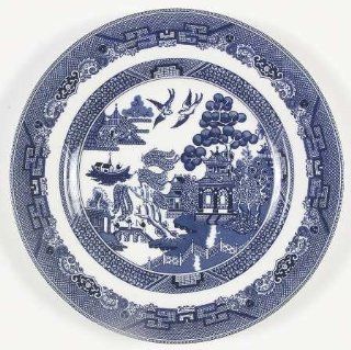 Johnson Brothers Willow Blue ("England 1883" Backstamp) Large Dinner Plate, Fine China Dinnerware Kitchen & Dining
