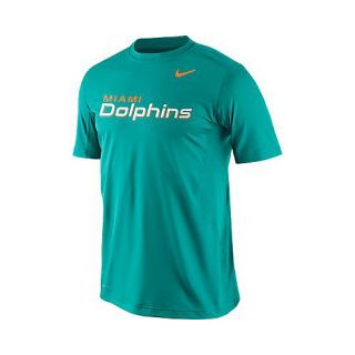 NIKE Mens Miami Dolphins Dri FIT Hypercool Speed Short Sleeve T Shirt   Size