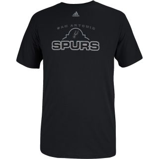 adidas Mens San Antonio Spurs Lockup Short Sleeve T Shirt   Size Medium, Black