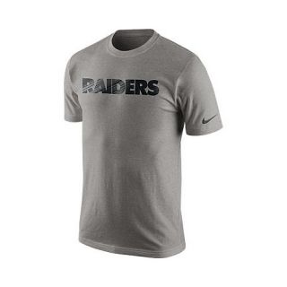 NIKE Mens Oaklands Raiders Wordmark Short Sleeve T Shirt   Size Xl, Dk.grey