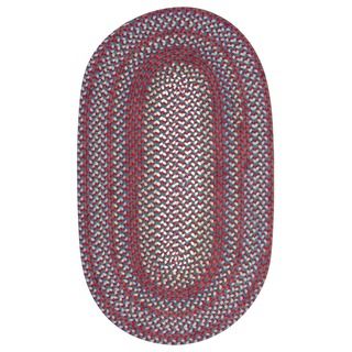 Braided Cape Cod Americana Wool Blend Oval Rug (36 X 56)