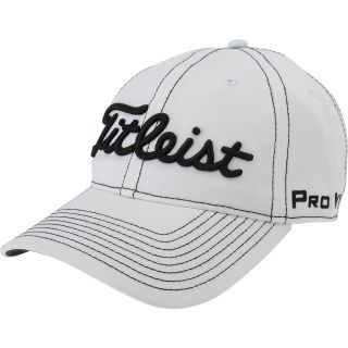 TITLEIST Mens Contrast Stitch Golf Cap   Size Adjustable, White