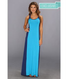 Michael Stars Colorblock Maxi Dress Womens Dress (Blue)